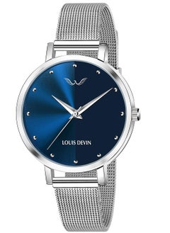 LOUIS DEVIN Mesh Steel Chain Analog Quartz Wrist Watch For Women  - Image 1