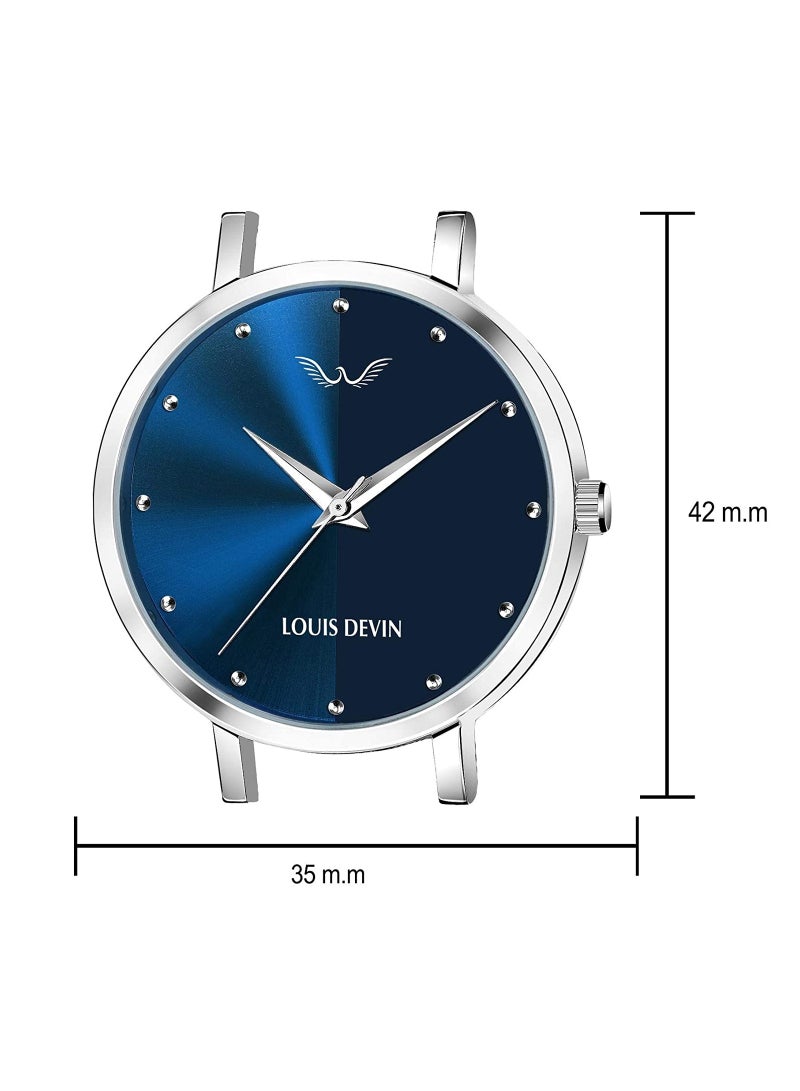 Mesh Steel Chain Analog Quartz Wrist Watch For Women