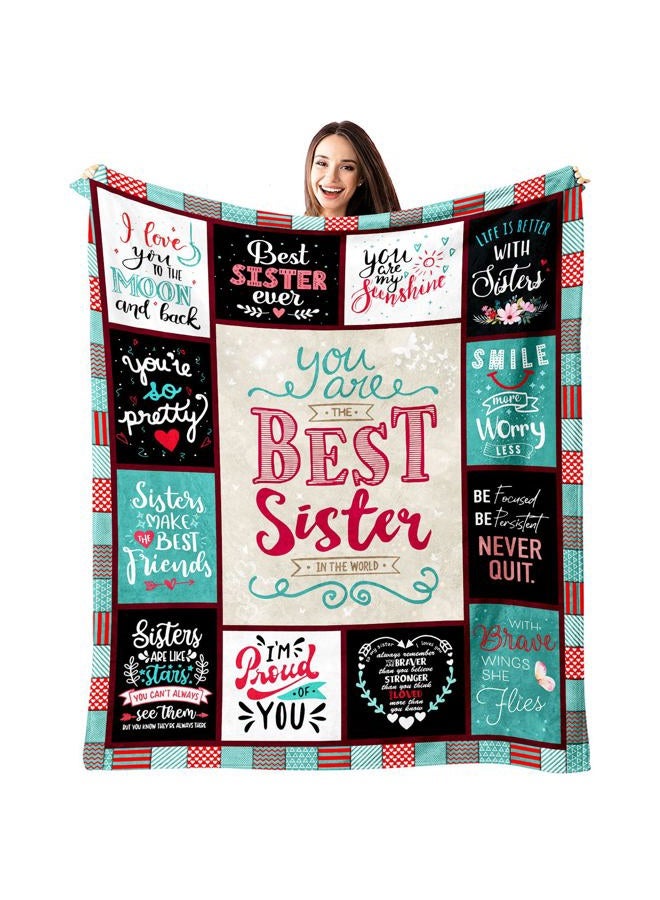 Dfaqehk Sisters Gifts from Sister, Birthday Gifts for Sister from Brother, Sister Gifts Throw Blanket 60 x 50 Inch, Sister Birthday Gifts from Sisters, Valentines Gift for Sister - Image 1