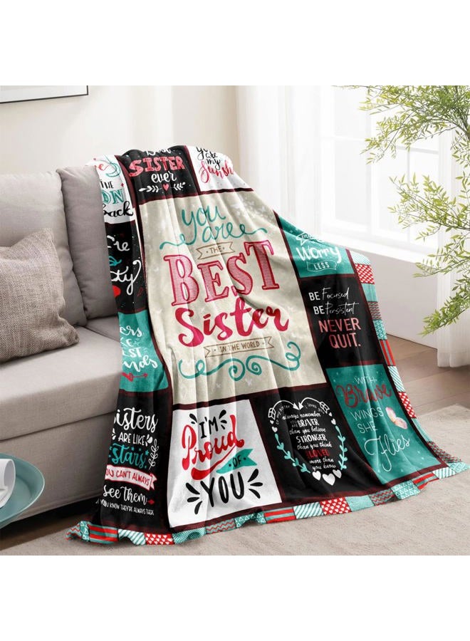 Dfaqehk Sisters Gifts from Sister, Birthday Gifts for Sister from Brother, Sister Gifts Throw Blanket 60 x 50 Inch, Sister Birthday Gifts from Sisters, Valentines Gift for Sister - Image 5
