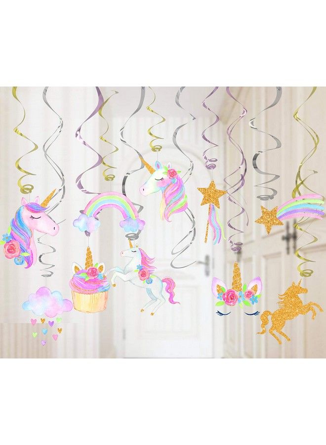 Klmars 30 Ct Unicorn Hanging Swirl Decorations Unicorn Party Decorations Unicorn Birthday Party Supplies - Image 5