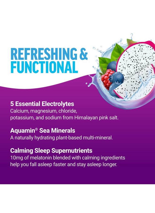 Force Factor FORCE FACTOR Liquid Labs Sleep, Electrolytes Powder & Sleep Aid with Melatonin 10mg, Hydration Packets for Sleep Support with Vitamins, Minerals, & Antioxidants, Dream Berry Flavor, 20 Stick Packs  - Image 3