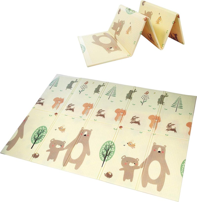Baby Mat, Play Mat متوافق مع Children, قابل للطي Non-Slip Reversible Mat متوافق مع Babies and Children, XPE Foam and with Carry Bag - Image 1