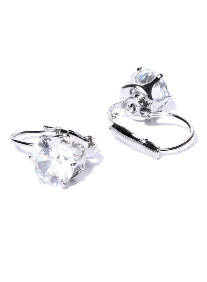 Fabula by OOMPH Jewellery Combo of 2 Pearl & Cubic Zirconia Delicate Drop Earrings For Women & Girls - Image 4