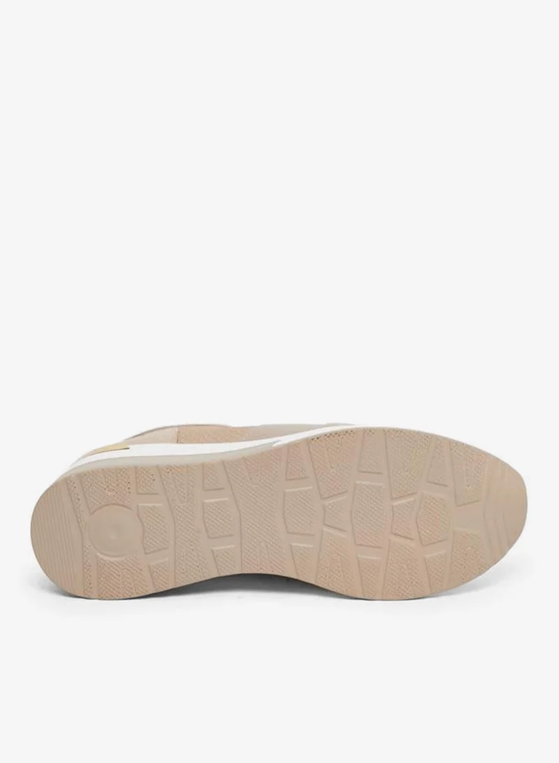 Styli Active Tan Wedge Heeled Lace Up Sneakers for Women | Best Price UAE