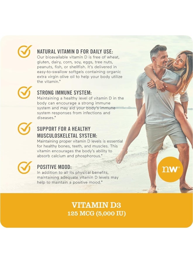 NatureWise Vitamin D3 5000Iu 125 Mcg Healthy Muscle Function, And Immune Suppor 90 Count - Image 5