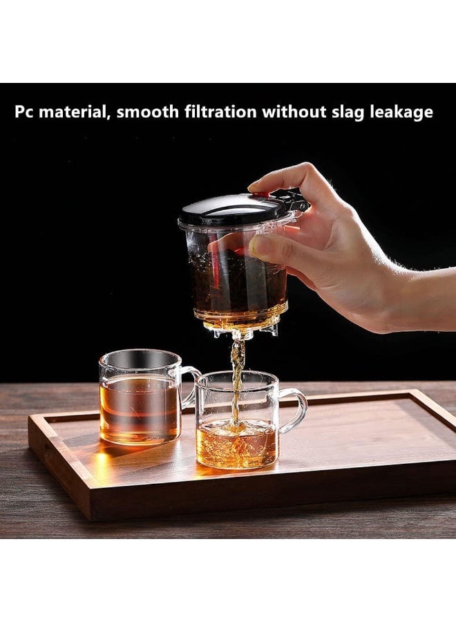 Goodern 500ML Glass Teapot With Removable Infuser - Clear Kettle With One Button Press Filter for Loose Leaf and Blooming Tea - Perfect Maker - Image 2