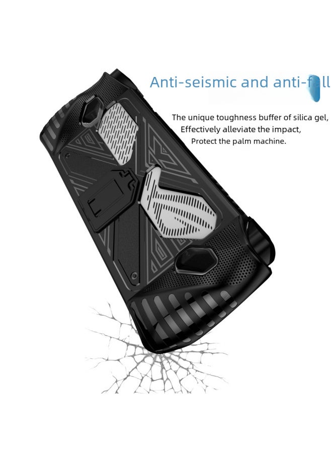 Protective Case For Asus Rog Ally Gaming Console Stand Tpu Soft Jelly Shell Cover For Digital Computer Game Console-Product Color:(TPU Bracket Model) Black