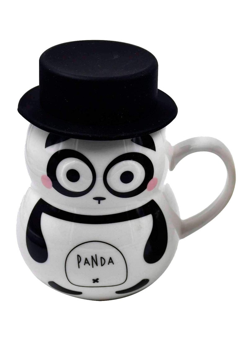 Saugat Traders Saugat Traders Ceramic Panda Coffee Mug with Lid for Coffee, Tea, Milk - Best Gift for Kids, Girls, Boys, Men, Women, Friend (400 Ml)  - Image 1