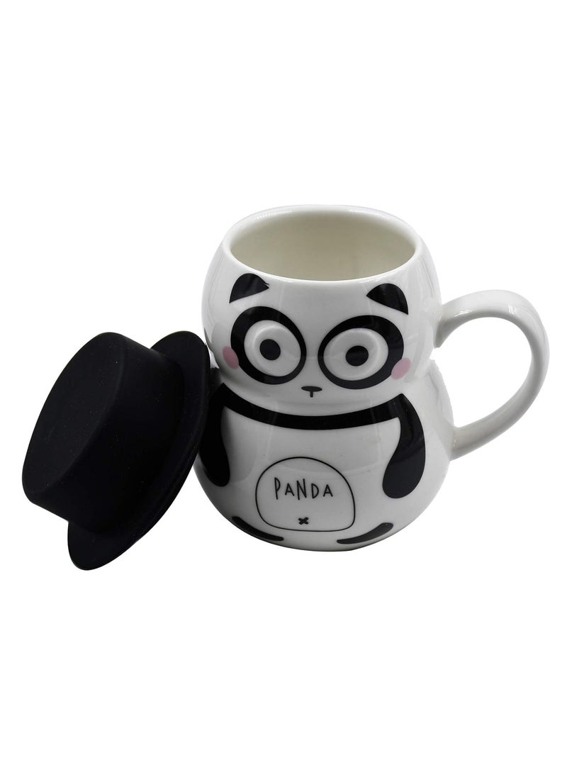 Saugat Traders Saugat Traders Ceramic Panda Coffee Mug with Lid for Coffee, Tea, Milk - Best Gift for Kids, Girls, Boys, Men, Women, Friend (400 Ml)  - Image 2