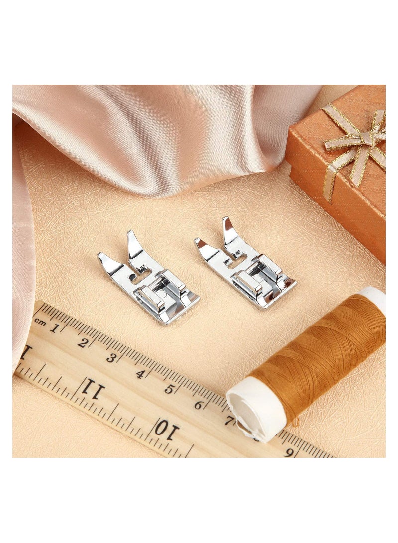 SYOSI Sewing Machine Presser Foot Straight Stitch Foot Universal General Purpose Zig Zag Foot for Most Sewing Machines Domestic Low Shank Sewing Machines 2 Pieces - Image 2