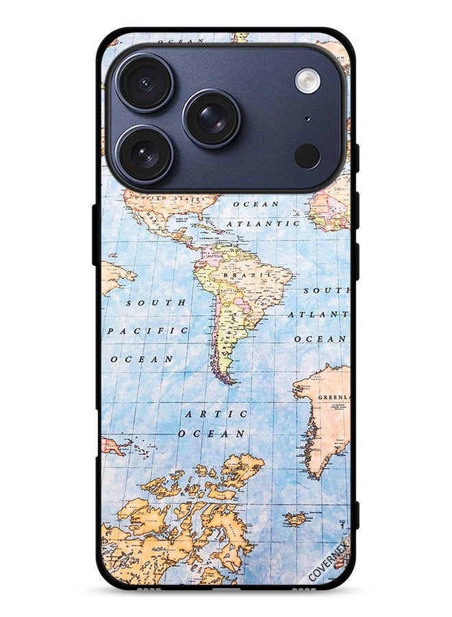 Covernex Apple iPhone 17 Pro Protective Case Cover World Map - Image 1
