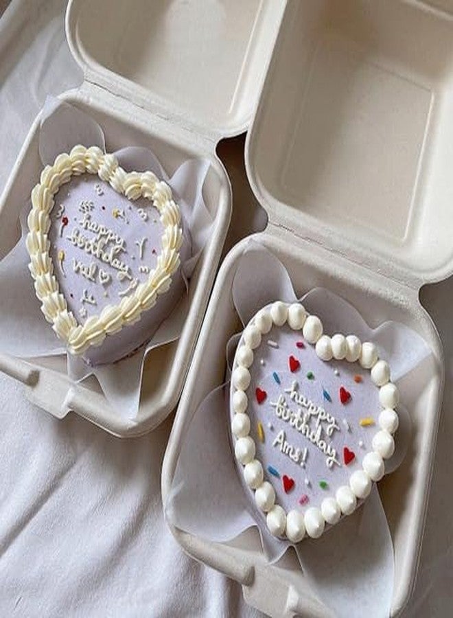 Royals Silicone Cake Bento Mould for Baking Cake Pan Set Non-Stick Baking Mold Silicone Baking Tins Air Fryer Small Cake Tins for Baking Layer Cake Cheesecake (Heart) - Image 2