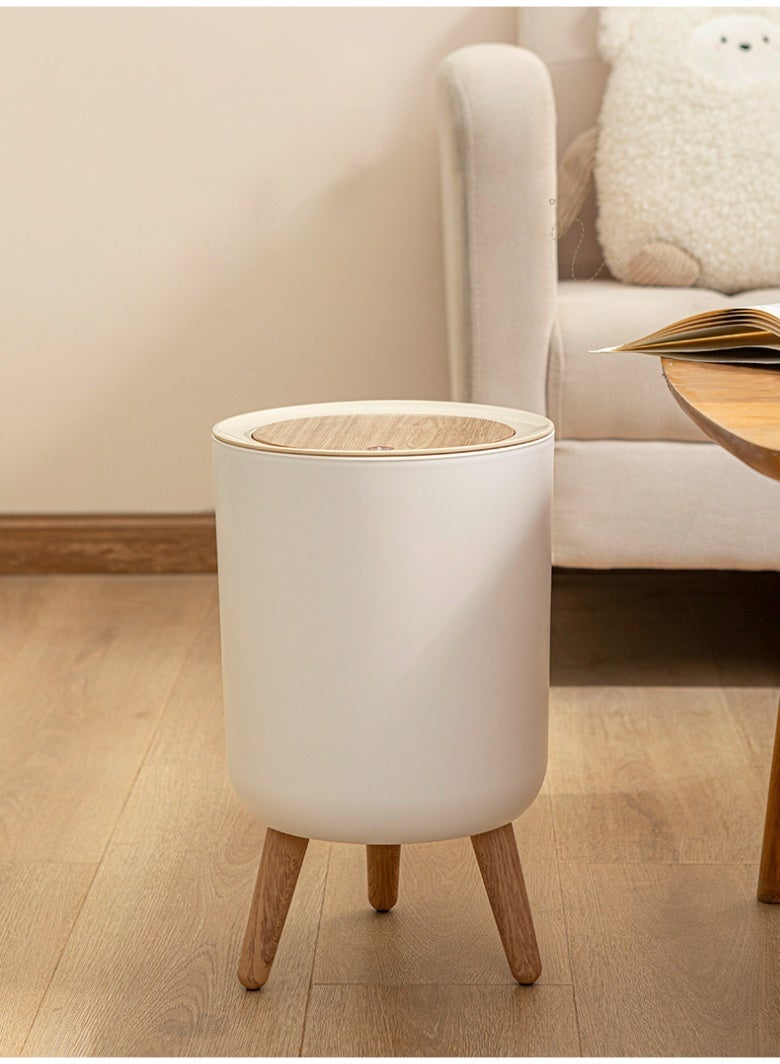 هايدو حاوية نفايات بسيطة ذات غطاء، سعة كبيرة 7 لتر - حاوية نفايات لغرفة المعيشة، غرفة النوم، المطبخ، الحمام في المنزل. - Image 1