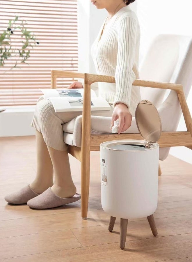 هايدو حاوية نفايات بسيطة ذات غطاء، سعة كبيرة 7 لتر - حاوية نفايات لغرفة المعيشة، غرفة النوم، المطبخ، الحمام في المنزل. - Image 2