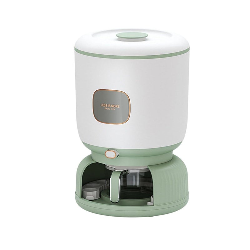 Delavala Delavala Grain Storage Barrel 10KG Large Capacity Rice Storage Bucket Press Type Transparent for Kitchen Green  - Image 1