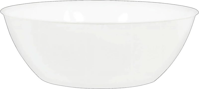 Amscan White Plastic Recyclable Bowl  10 qt 1 Piece  Durable Serveware Ideal for Everyday Use and Any Occasion - Image 1