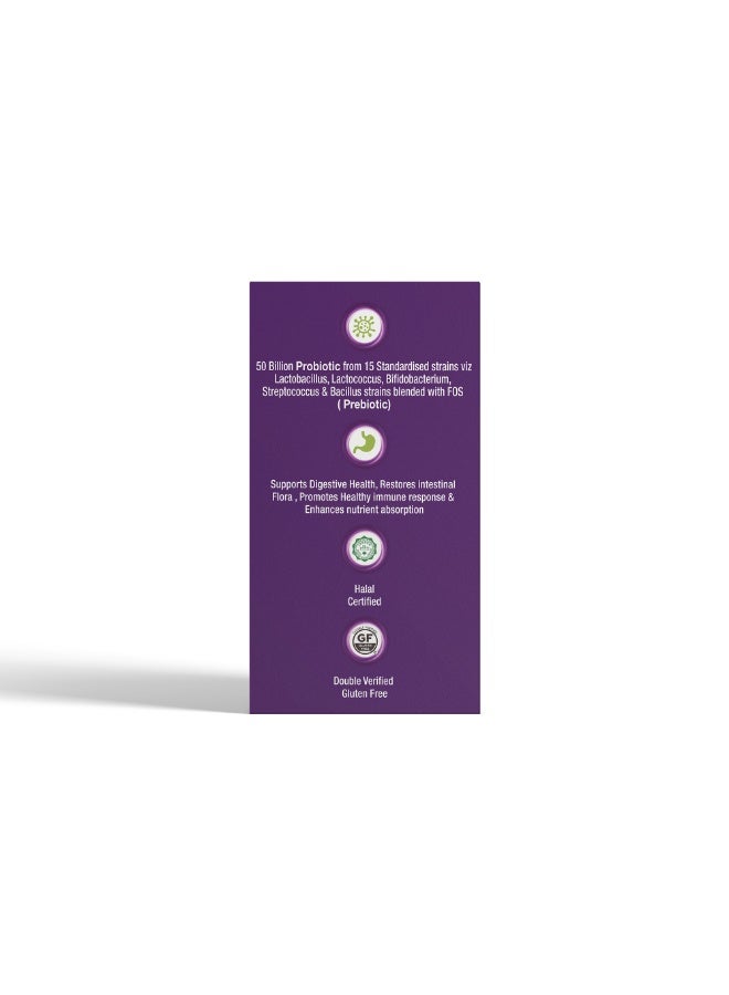 iRemedies iProbiotic Support 50 Billion - High-Potency Probiotic for Gut and Immune Health - 30 Capsules - Image 5