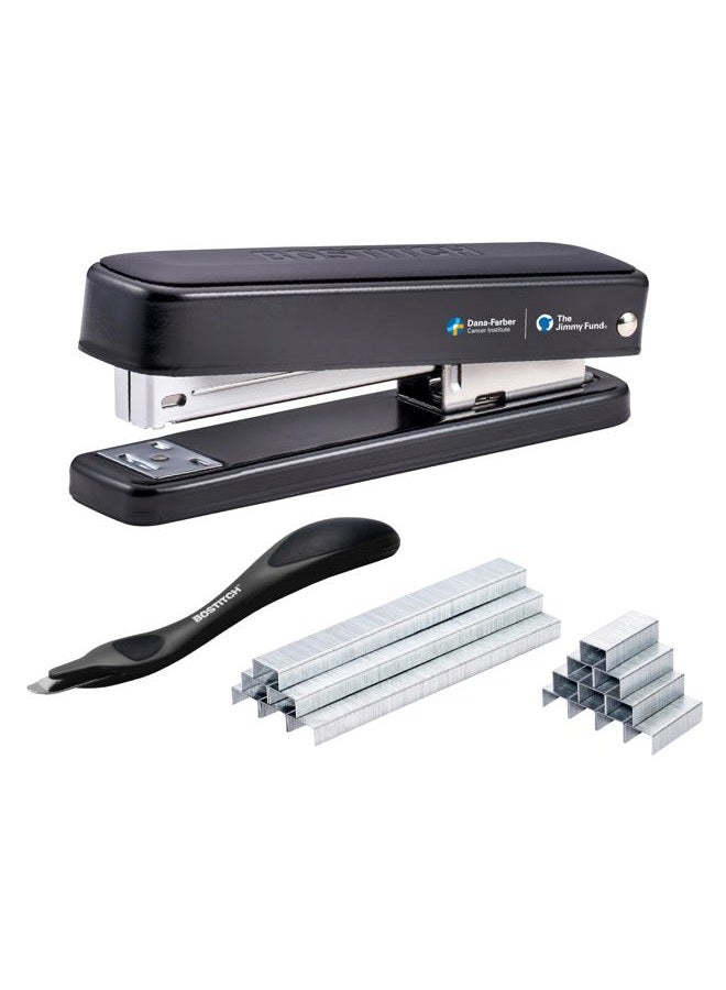 Bostitch Titan Heavy Duty Metal Stapler, 50 Sheet Capacity with 1250 Staples and Ergonomic Staple Remover, Jam Free Stapling, Full Strip Stapler for Desk, Office and Classroom, Black - Image 1