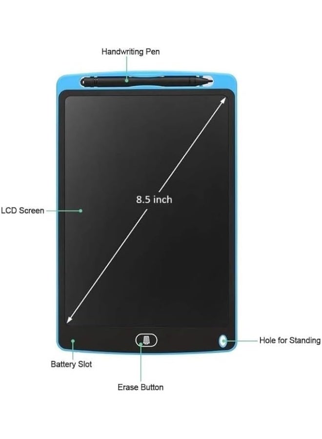 LCD Writing Tablet 8.5" Inch Drawing Pad and Pen Portable Educational Graphic Board with Erase Button and Screen Lock Button For Kids Boys Girls (Random Colors - 8.5 inch) - Image 5