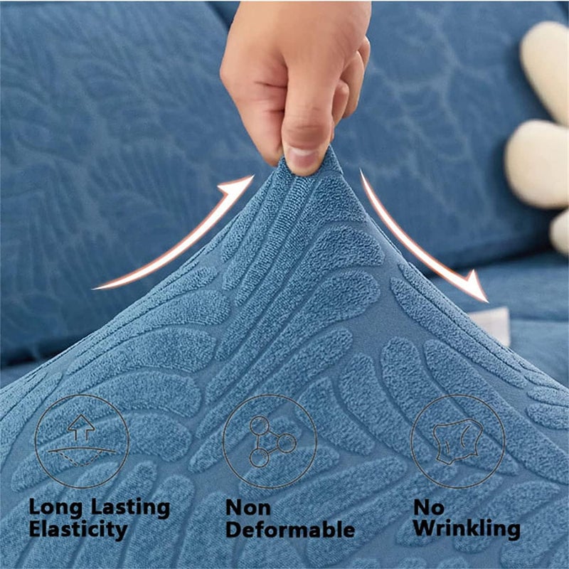 klarako Wear-Resistant Universal Sofa Cover, Magic Sofa Covers, Nolaninterior Magic Sofa Covers, L Sectional Couch Covers, Couch Cushion Covers for Sectional(White,Large Triple Seat Cover) - Image 3