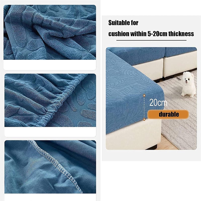 klarako Wear-Resistant Universal Sofa Cover, Magic Sofa Covers, Nolaninterior Magic Sofa Covers, L Sectional Couch Covers, Couch Cushion Covers for Sectional(White,Large Triple Seat Cover) - Image 4