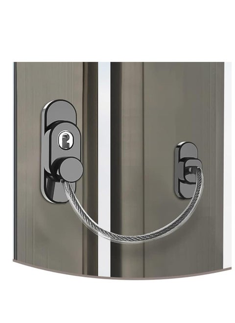 Window Safety Locks, 2 Pcs Window Locks Child Safety, Window Restrictor Scratch Window Door Safety Locks, with Key Screw, for Child Safety and Protection