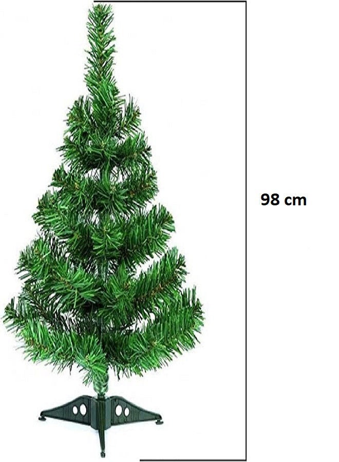 Rahalife 98 Cm (3.2 ft) Artificial Christmas Tree, Xmas Tree with plastic base Stand, for Outdoor and Indoor Decor  - Image 3