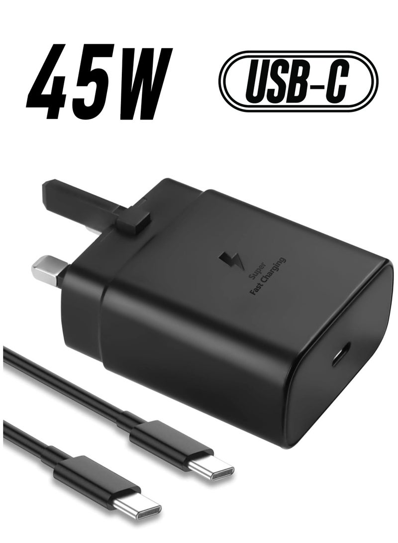 ELTRAZONE 45W USB C Fast Charger for Samsung Galaxy S23 Ultra/S23/S23+/S22 Ultra/S22/S22+/S21Ultra/S21+/S21/S20Note10/10+/20/S20/S21/S10/S9/S8，Galaxy Tab S7/S7+/S8/S8+ PPS Type C Wall Charger with 6ft Cable - Image 1