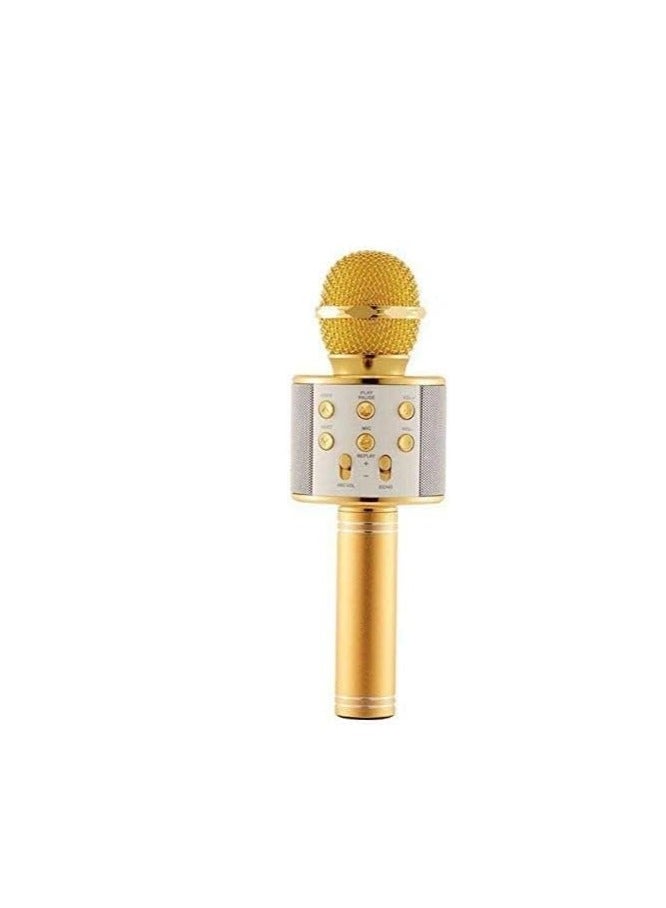 Wireless Bluetooth Karaoke Microphone for Kids, 5-in-1 Portable Speaker, Handheld Karaoke Microphone and Recorder with Adjustable Remix for Kids, Girls, Boys WS-858-