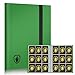 Fabmaker Card Binder 9 Pocket Fabmaker 396 Pockets Trading Card Binder Premium Collector Card Album for Standard Cards Side Loading Card Collection Folder for Game Cards Sport Cards Green - Image 3
