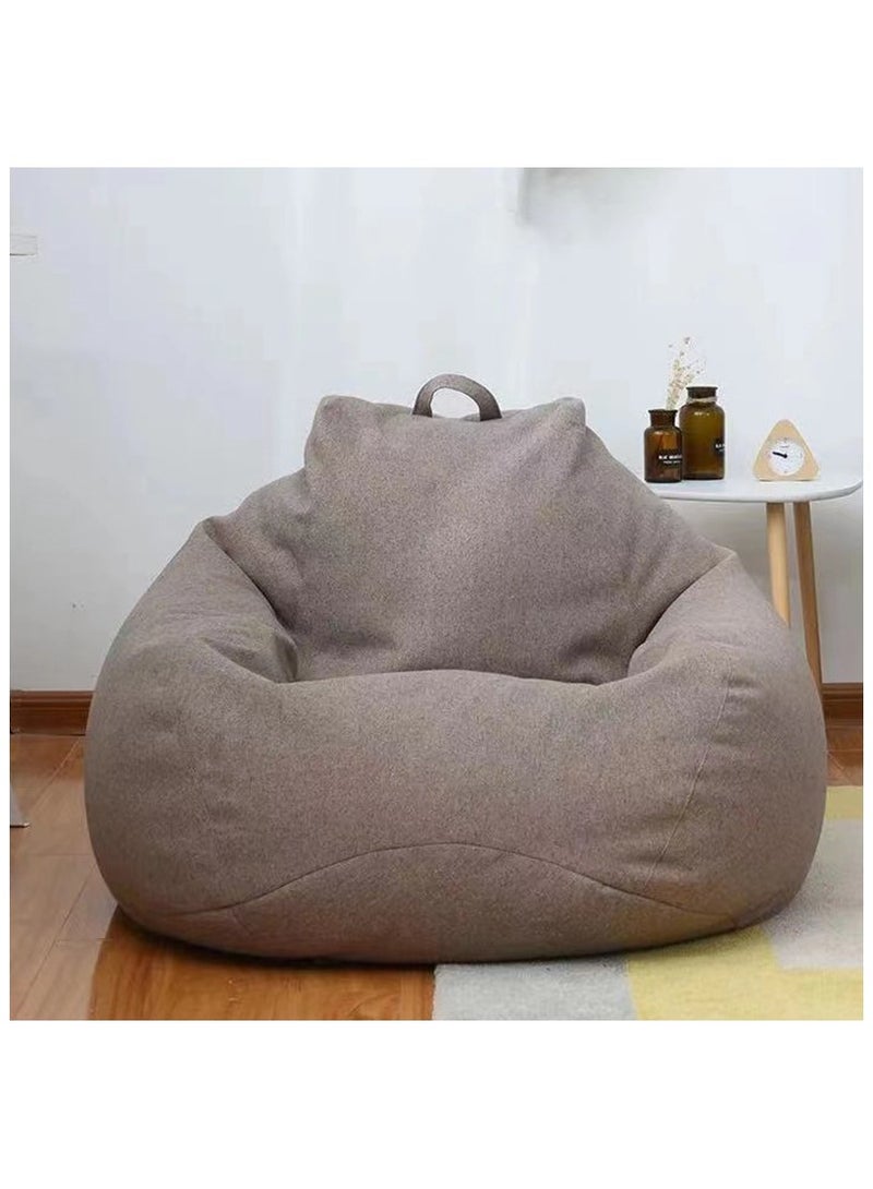 عربست غطاء مقعد كيس فول محشو لتخزين الحيوانات (بدون حشو) - أغطية مقاعد كيس فول فائقة النعومة - غطاء بديل من إسفنج الذاكرة من القطن والكتان للبالغين والأطفال بدون حشو - Image 3