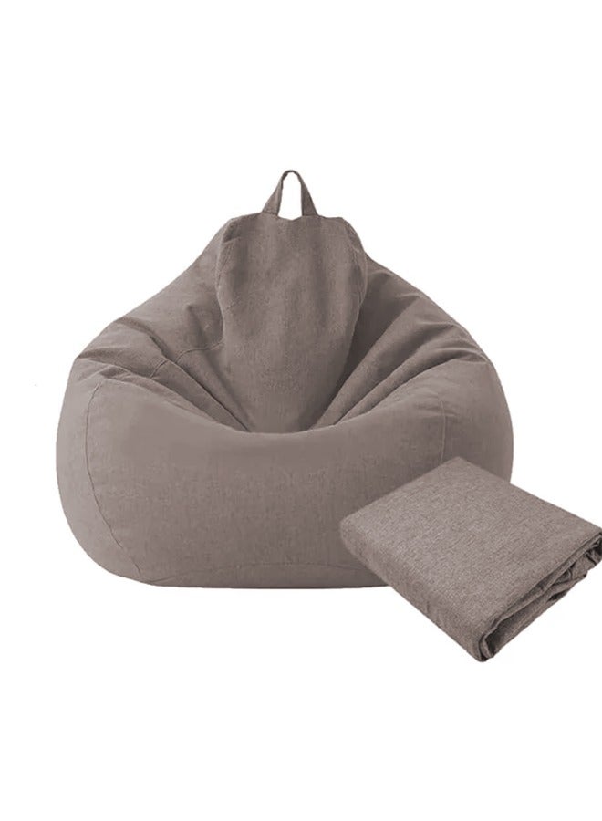 عربست غطاء مقعد كيس فول محشو لتخزين الحيوانات (بدون حشو) - أغطية مقاعد كيس فول فائقة النعومة - غطاء بديل من إسفنج الذاكرة من القطن والكتان للبالغين والأطفال بدون حشو - Image 1