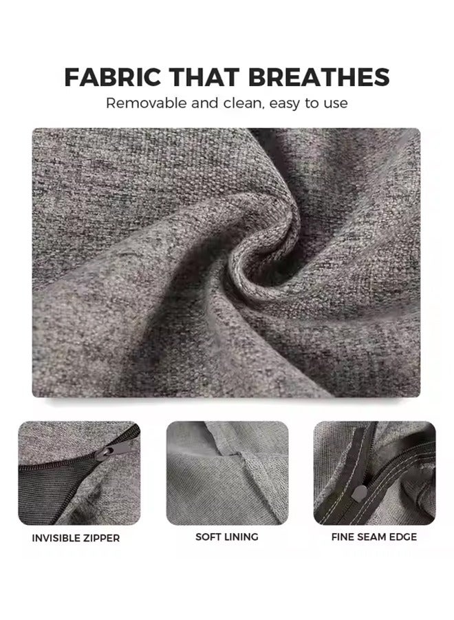 عربست غطاء مقعد كيس فول محشو لتخزين الحيوانات (بدون حشو) - أغطية مقاعد كيس فول فائقة النعومة - غطاء بديل من إسفنج الذاكرة من القطن والكتان للبالغين والأطفال بدون حشو - Image 4