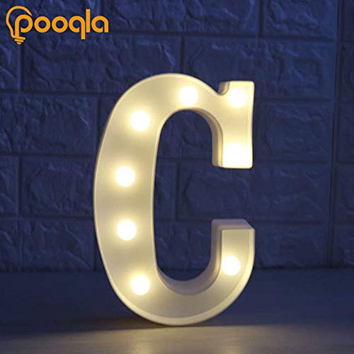 Pooqla LED Marquee Letter Lights Sign, Light Up Alphabet Letter for Home Party Wedding Decoration C - Image 4