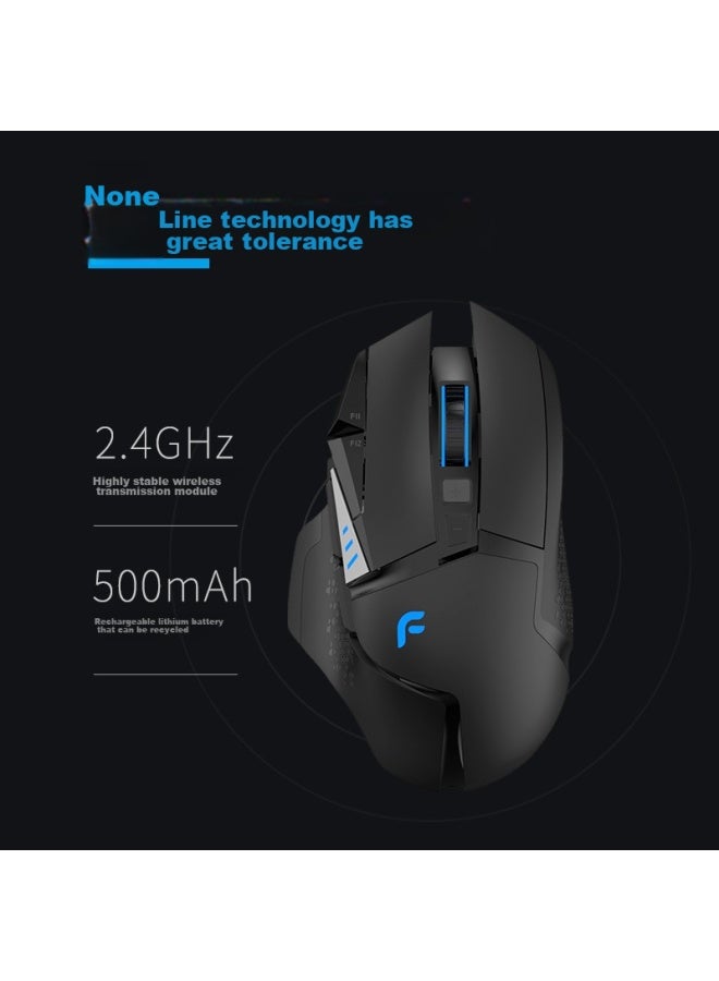 Dearmo F35 Wired Mouse, Wireless Mouse, Gaming Mouse, Dual-mode Mouse, Rechargeable Mouse, Customizable Weight Mouse, Classic Black, 6000dpi - Image 3