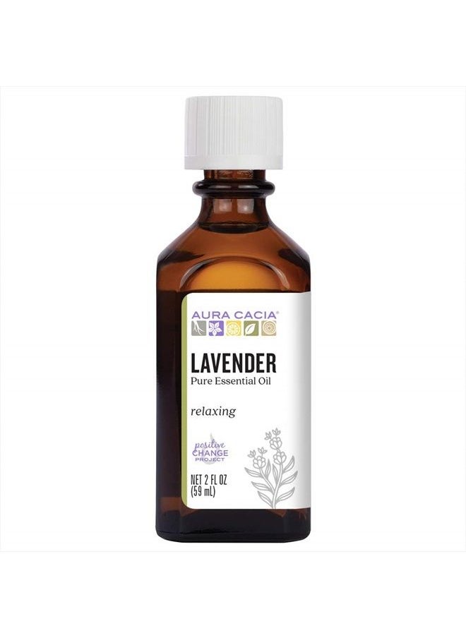 Aura Cacia 100% Pure Lavender Essential Oil | GC/MS Tested for Purity | 60 ml (2 fl. oz.) | Lavandula angustifolia  - Image 1