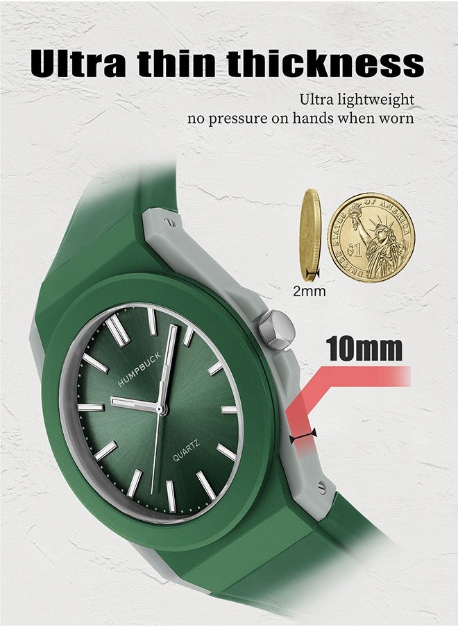 HUMPBUCK - Ultra-thin Plastic Watch Gifts for Men & Women Fashion Sport Silicone Strap Waterproof Light Wristwatch New Style - Image 1