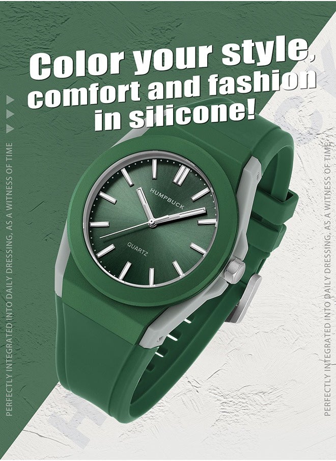 HUMPBUCK - Ultra-thin Plastic Watch Gifts for Men & Women Fashion Sport Silicone Strap Waterproof Light Wristwatch New Style - Image 1