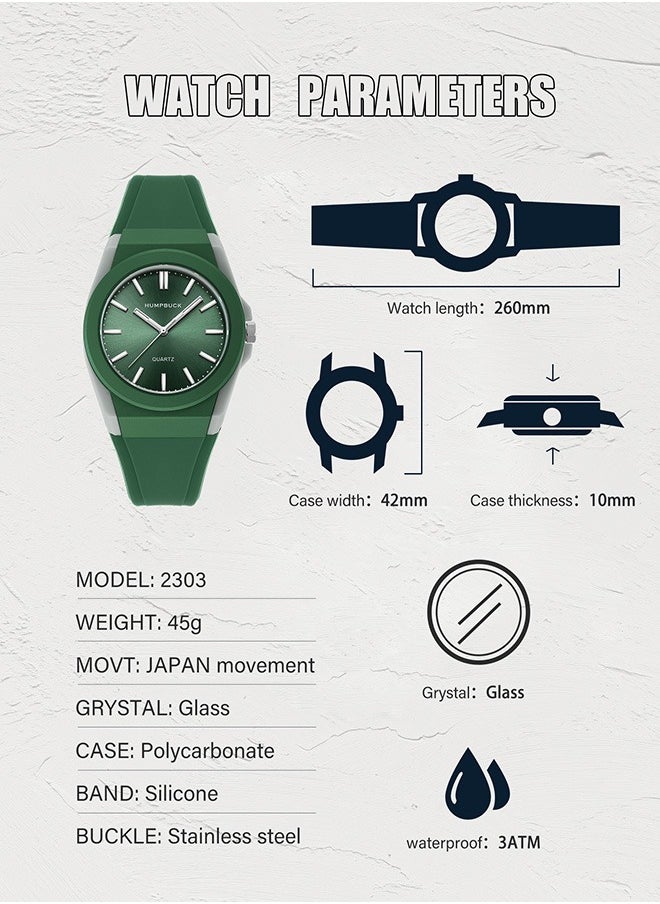 HUMPBUCK - Ultra-thin Plastic Watch Gifts for Men & Women Fashion Sport Silicone Strap Waterproof Light Wristwatch New Style - Image 1
