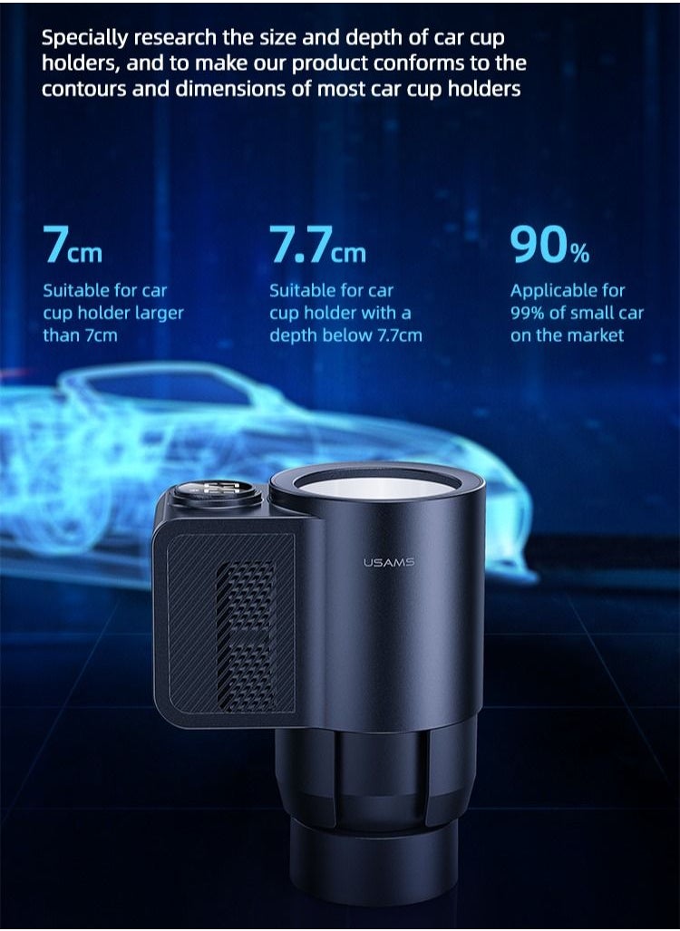 Usams - Car Cooling Cup Quick Cooling Smart Cup Refrigerator For Beverage With Digital Display - Image 1