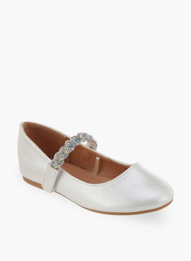 Flora Bella By Shoexpress Flora Bella Girls Embellished Hook & Loop Mary Jane Shoes