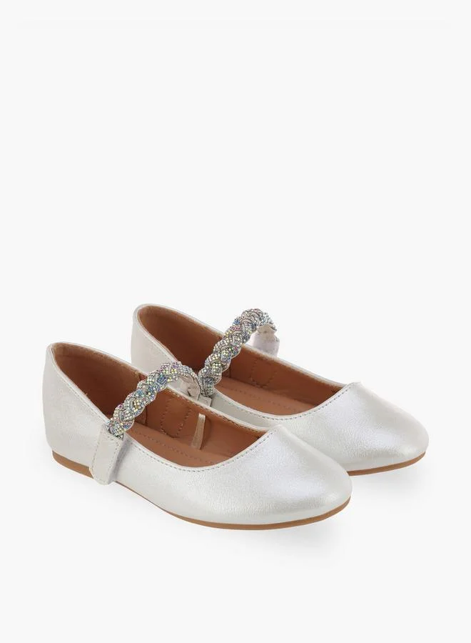 Flora Bella By Shoexpress Flora Bella Girls Embellished Hook & Loop Mary Jane Shoes