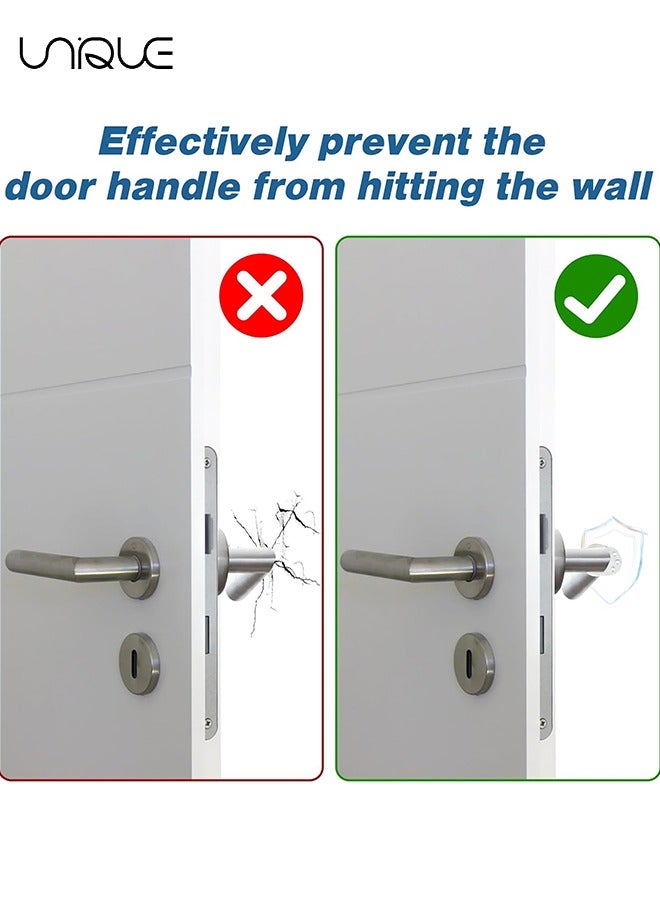 Unique 6Pcs Door Handle Crash Ring Protector,Door Handle Bumper PVC Material Transparent Wall Protector,Reusable Anti-Collision Door Handle Buffer (17mm)  - Image 3