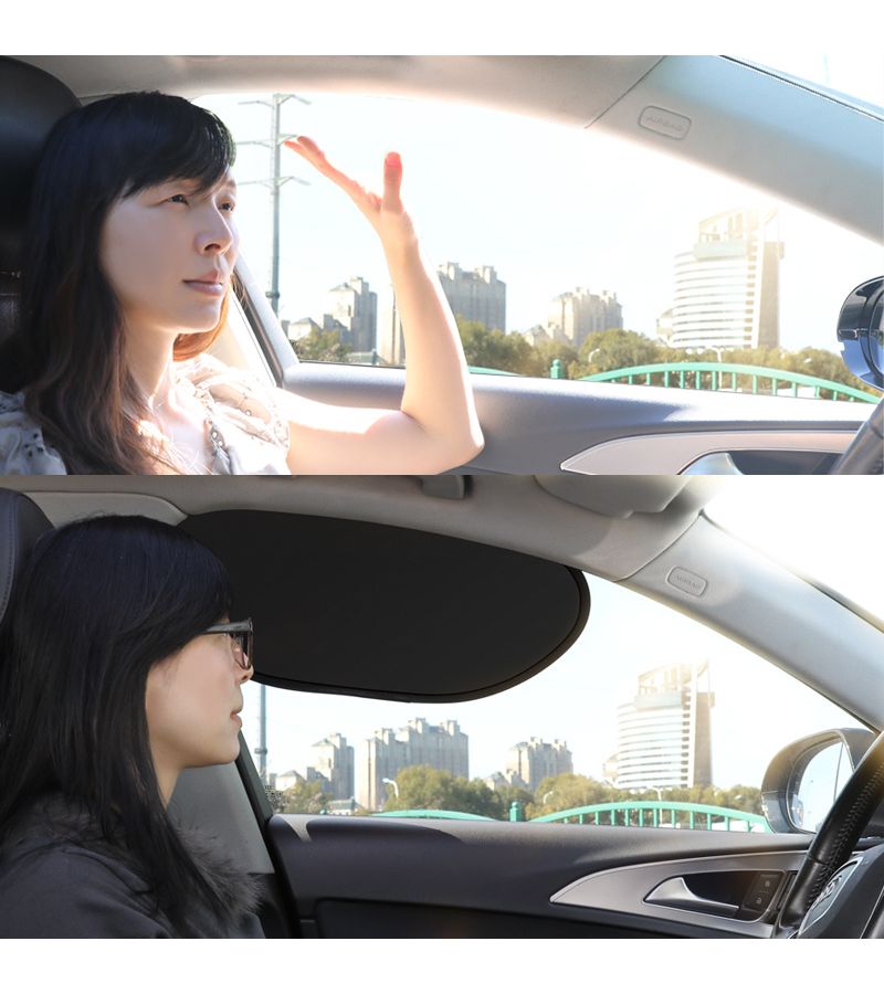 2 Pack Car Sunshade For Driver Side Heat Insulation Cooling Static Cling Sun Visor - Image 1