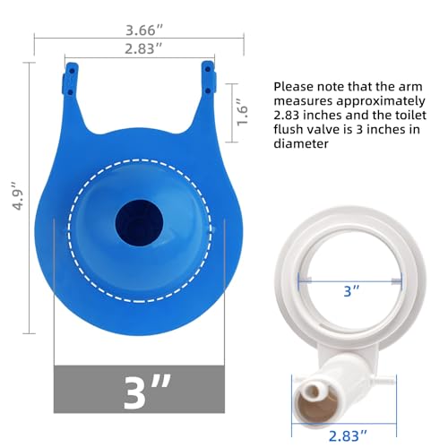 iFealClear 3 Pack Toilet Flapper Replacement Compatible with Gerber Toilets 99-788 and Lowes AquaSouce Flapper (98923,312795,352027,395280,12293), Toilet flapper 3 inch for Toilet Tank, Blue - Image 2