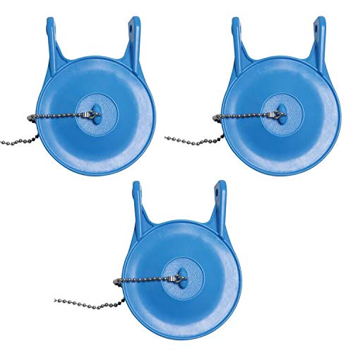 iFealClear 3 Pack Toilet Flapper Replacement Compatible with Gerber Toilets 99-788 and Lowes AquaSouce Flapper (98923,312795,352027,395280,12293), Toilet flapper 3 inch for Toilet Tank, Blue - Image 1