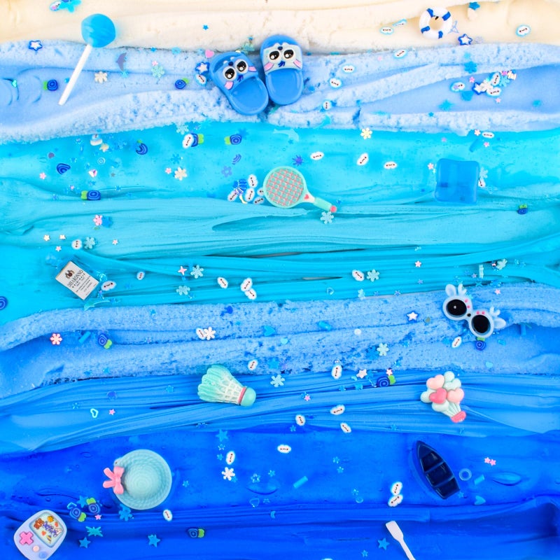 Rowecvce 6 Pack Slimes Kit, Blue Slime Kids, Cloud Butter & Clear Slime, Party Favors, Toys for Girls Boys Ages 8-12, Goodie Bag Stuffers, Birthday Gift Ideas Cute Stuff - Image 3