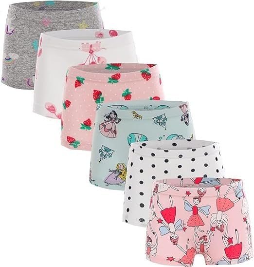 TEDDYIFY Girls Cotton Underwear Soft Girls Shorts Kids Boxer Briefs Panties (Assorted Prints and Color as per Availability) 5-6 Years (Pack of 6) - Image 4