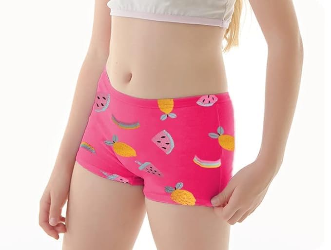 TEDDYIFY Girls Cotton Underwear Soft Girls Shorts Kids Boxer Briefs Panties (Assorted Prints and Color as per Availability) 5-6 Years (Pack of 6) - Image 5
